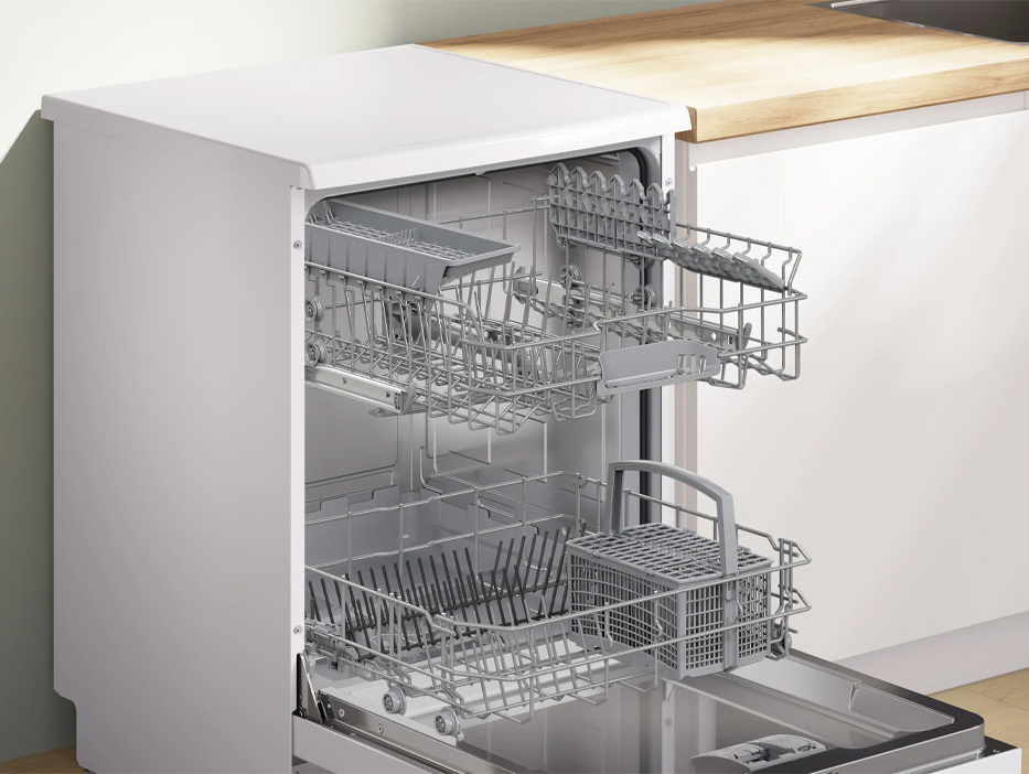 Bosch 60 см ақ жеке стоящая ыдыс жуғыш машинасы